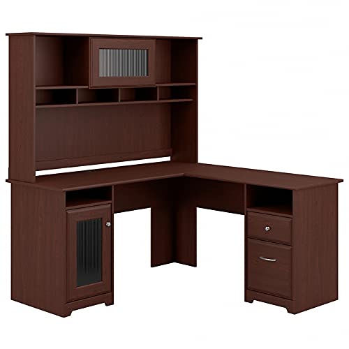 Bush Furniture Scrivania a L Cabot con credenza in rove...