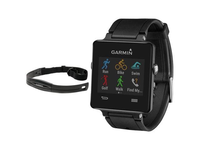 Garmin Vivoactive GPS-Enabled Fitness Smartwatch Black (010-01297-00) with Heart Rate Monitor