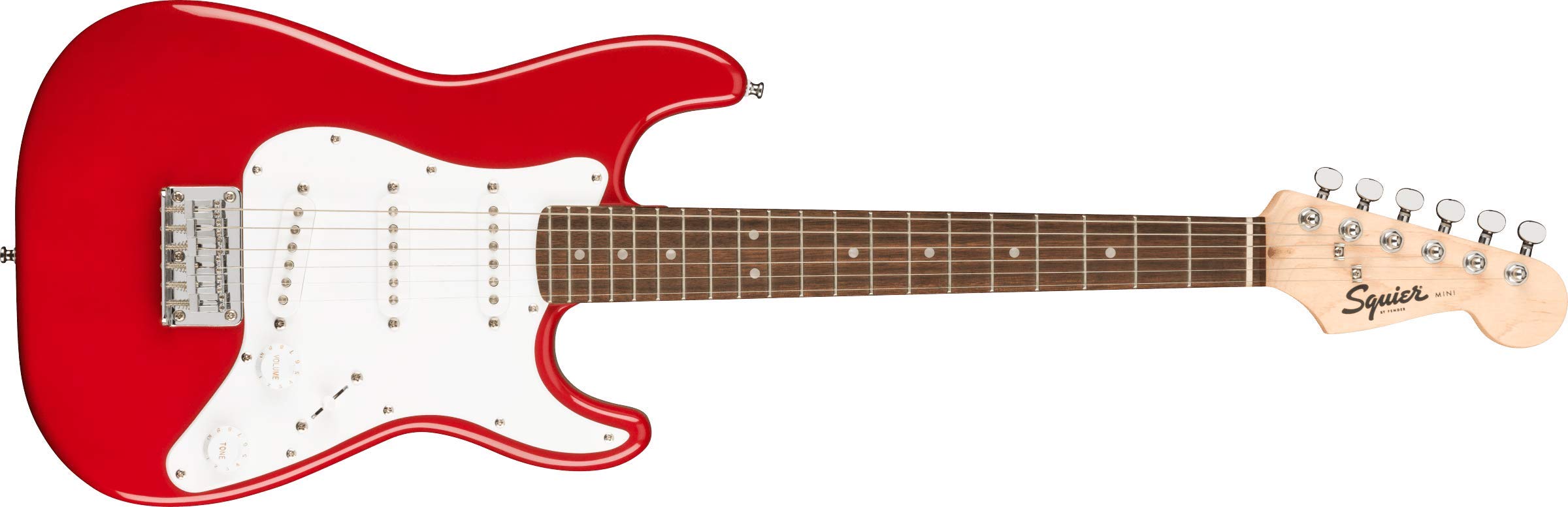 Squier Mini chitarra elettrica Strat - Dakota Red con t...