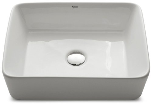 Kraus KCV-121-ORB Lavandino da bagno in ceramica rettan...