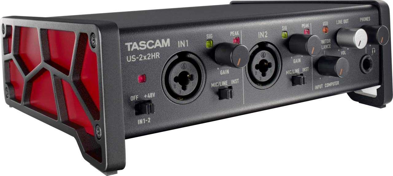 Tascam US-2x2HR 2 Mic 2IN/2OUT Interfaccia audio USB ve...