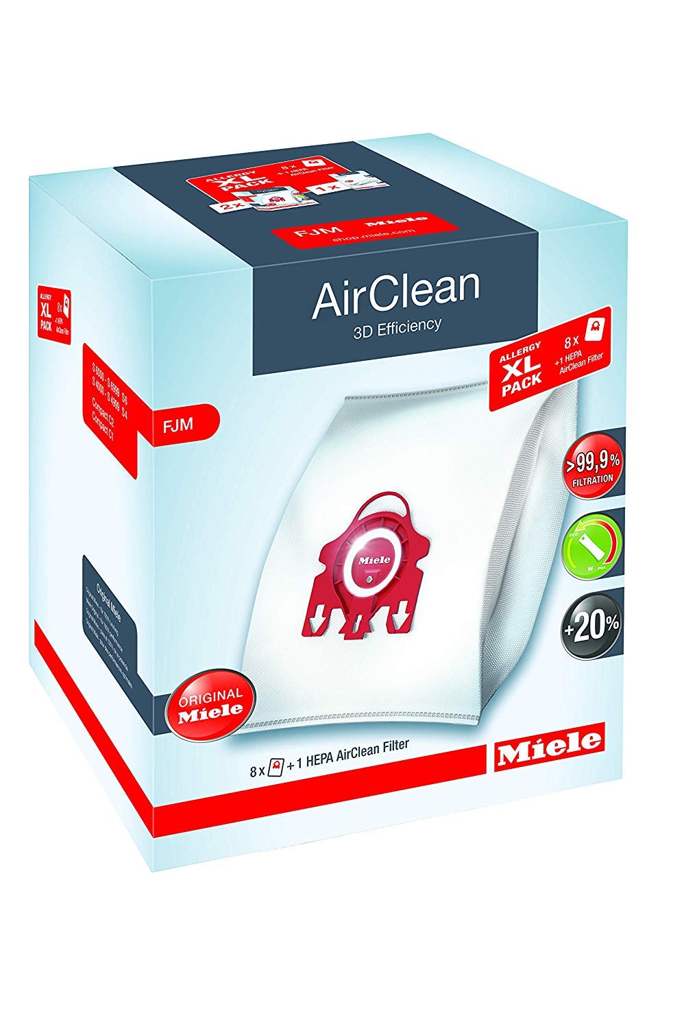 Miele XL Performance Pack AirClean 3D FJM Sacchetti per...