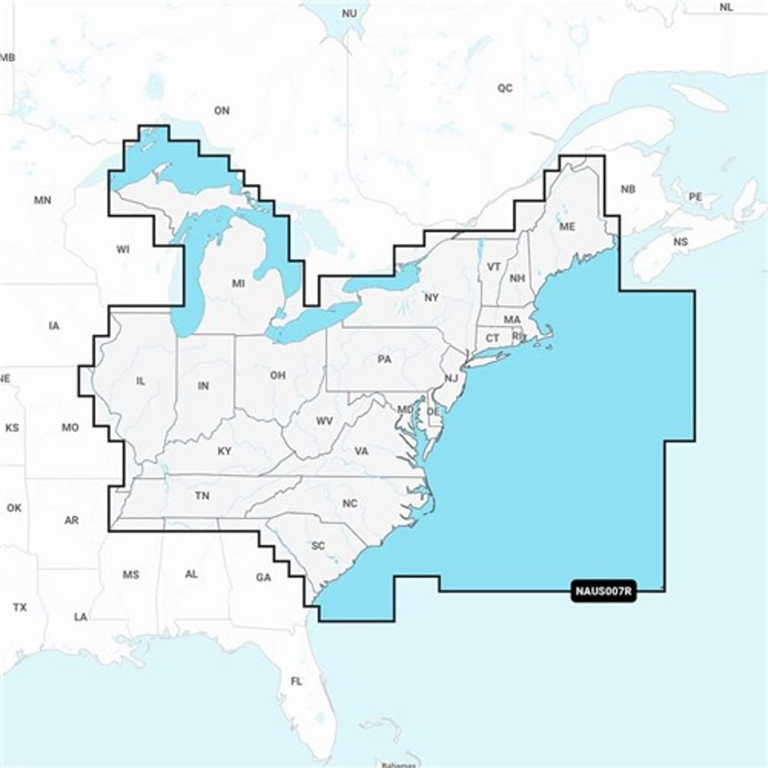 Navionics Regioni orientali degli Stati Uniti (NAUS007R...