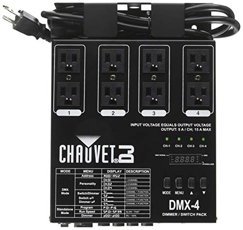 CHAUVET DJ DJ DMX-4 LED Lighting Dimmer/Relay Pack | Ac...