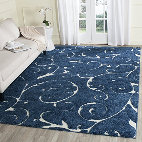 Safavieh Tappeto a spirale grazioso blu scuro e crema d...