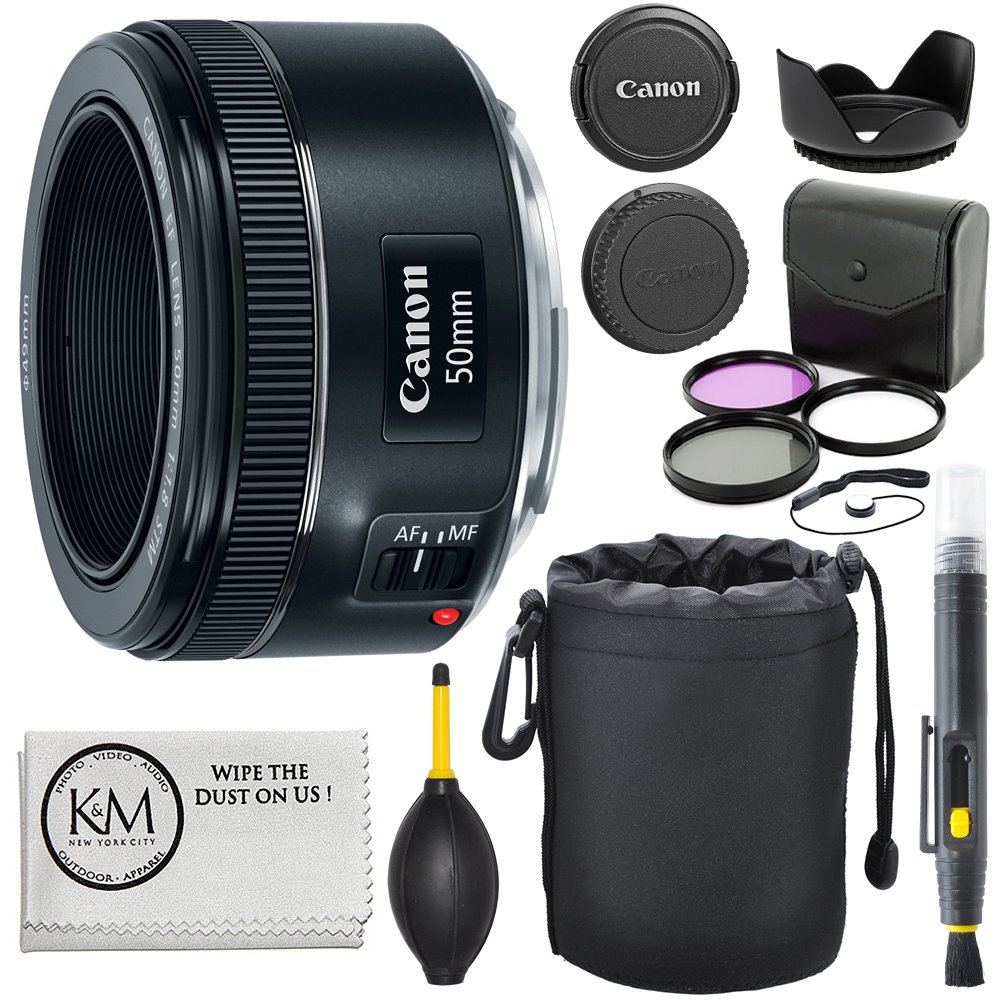 Canon Obiettivo EF 50mm f/1.8 STM + kit filtri 3pz + pe...