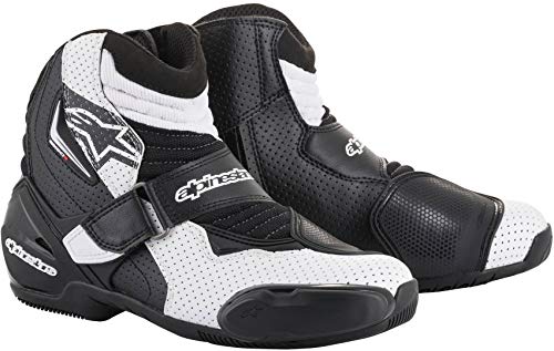 Alpinestars Men's SMX-1 R Vented Street Motorcycle Boot, White/Black, 40