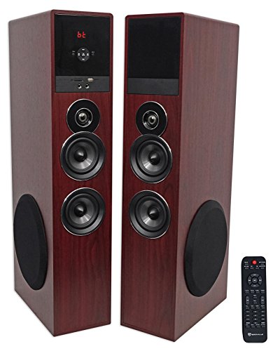 Rockville TM80C Cherry Powered Home Theater Torre Altop...