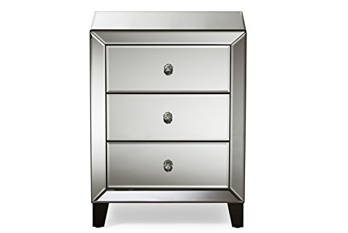 Baxton Studio FBA_RS1155 nightstands, Medium, Silver