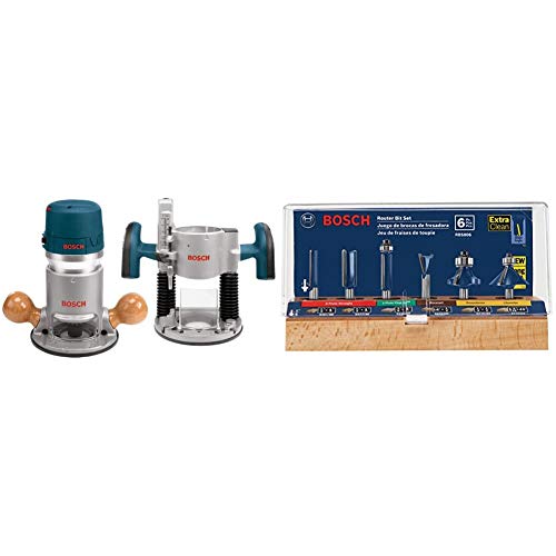 Bosch Kit combinato di utensili per fresatrice per legn...