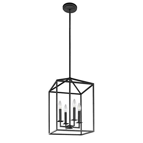 Sea Gull Lighting 5215004-839 Perryton Small Four Hall/Foyer Hanging Modern Light Fixture, Blacksmith Finish