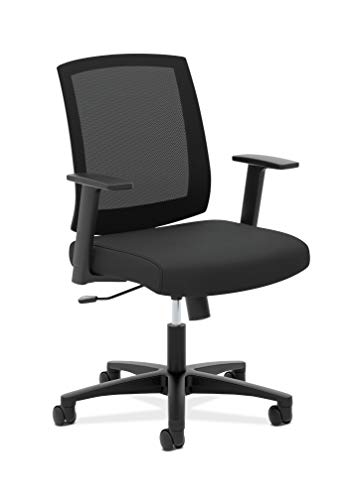 HON Torch Mesh Task Chair - Mid-Back Office Chair, Black (HVL511)