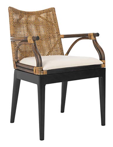 Safavieh Home Gianni Brown Rattan Tropical Woven Arm Ch...