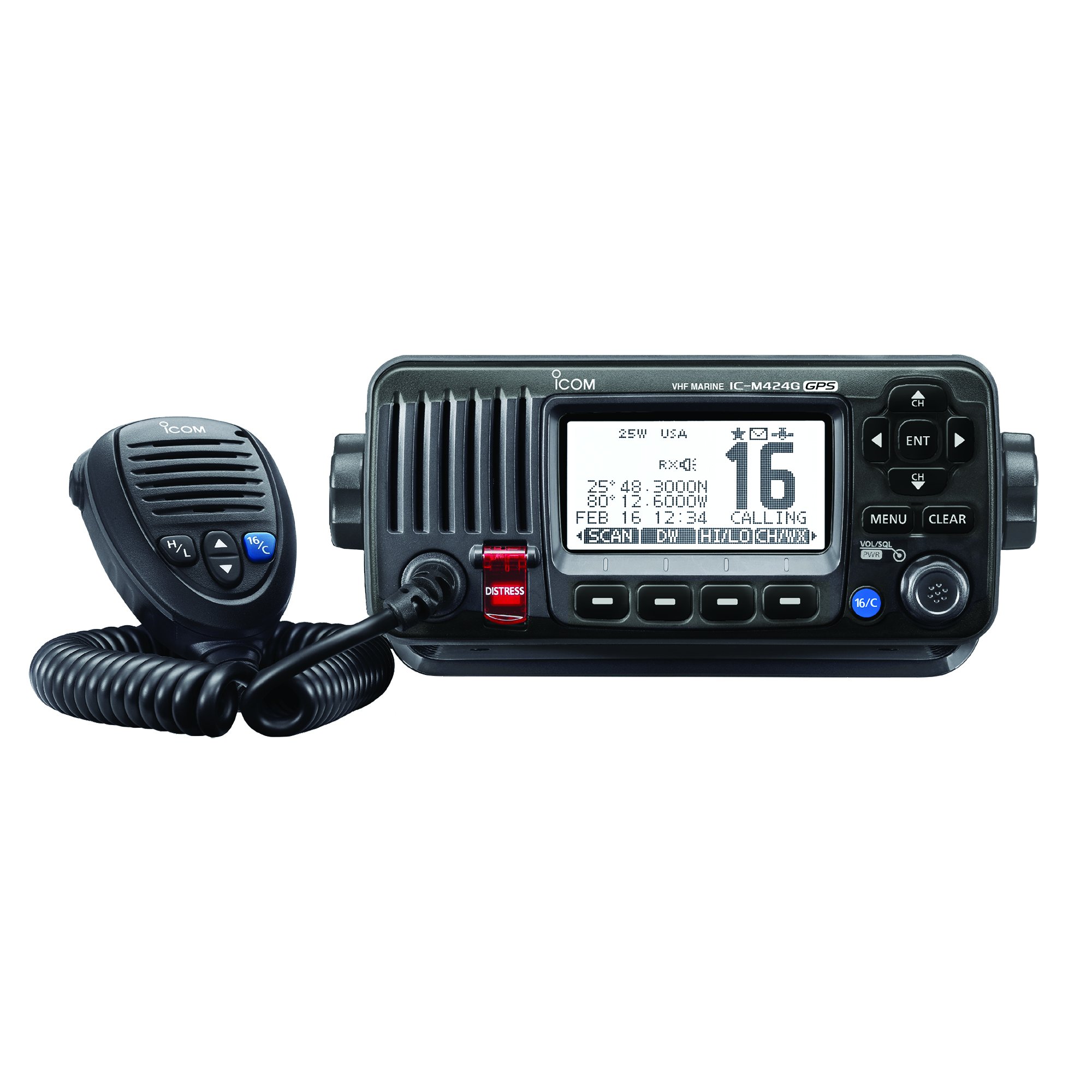 ICOM M424G 21 Radio VHF a montaggio fisso con GPS inter...