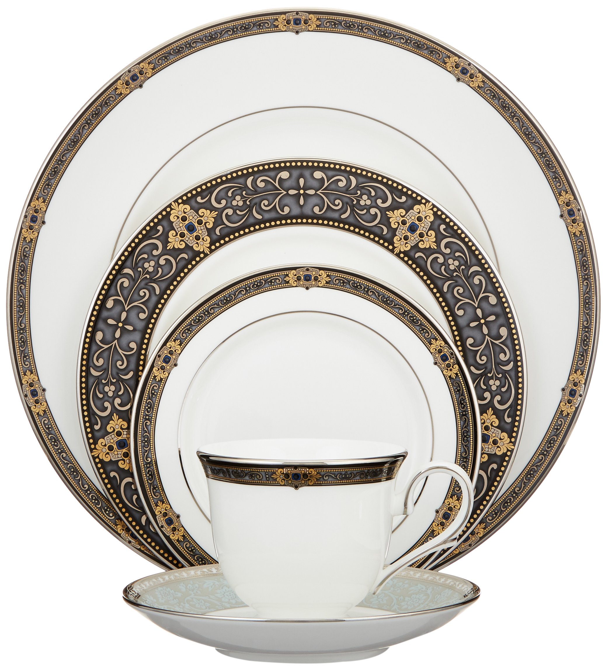 Lenox Set di stoviglie bianche unisex vintage Jewel da ...