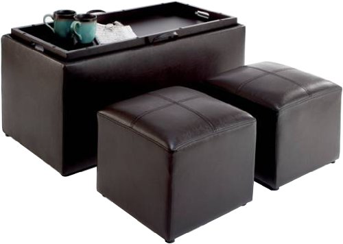 Convenience Concepts Pouf contenitore doppio Sheridan E...