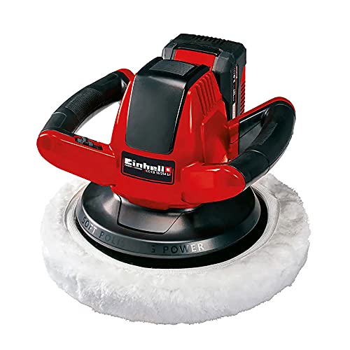 Einhell CE-CB Power X-Change 18-Volt Cordless 10-Inch Large Random Orbit Car Rotary Buffer / Polisher, 2,500 RPM for Polishing, Waxing and Sealing