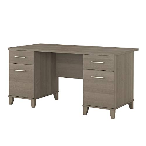 Bush Furniture Scrivania Somerset 72W con piedistallo s...