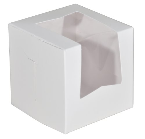 Southern Champion Tray 23033 Paperboard White Lock Corner Window Bakery Box, 4