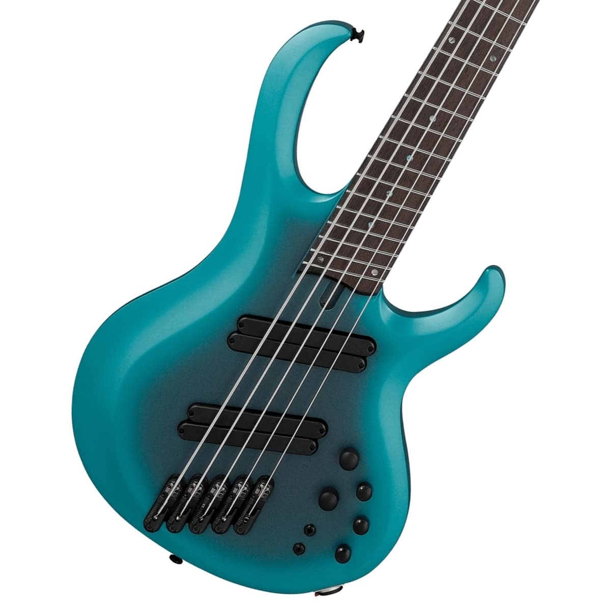 Ibanez BTB605MS Bass Workshop Basso a 5 corde con custodia Multi-Scale Cerulean Aura Burst Matte