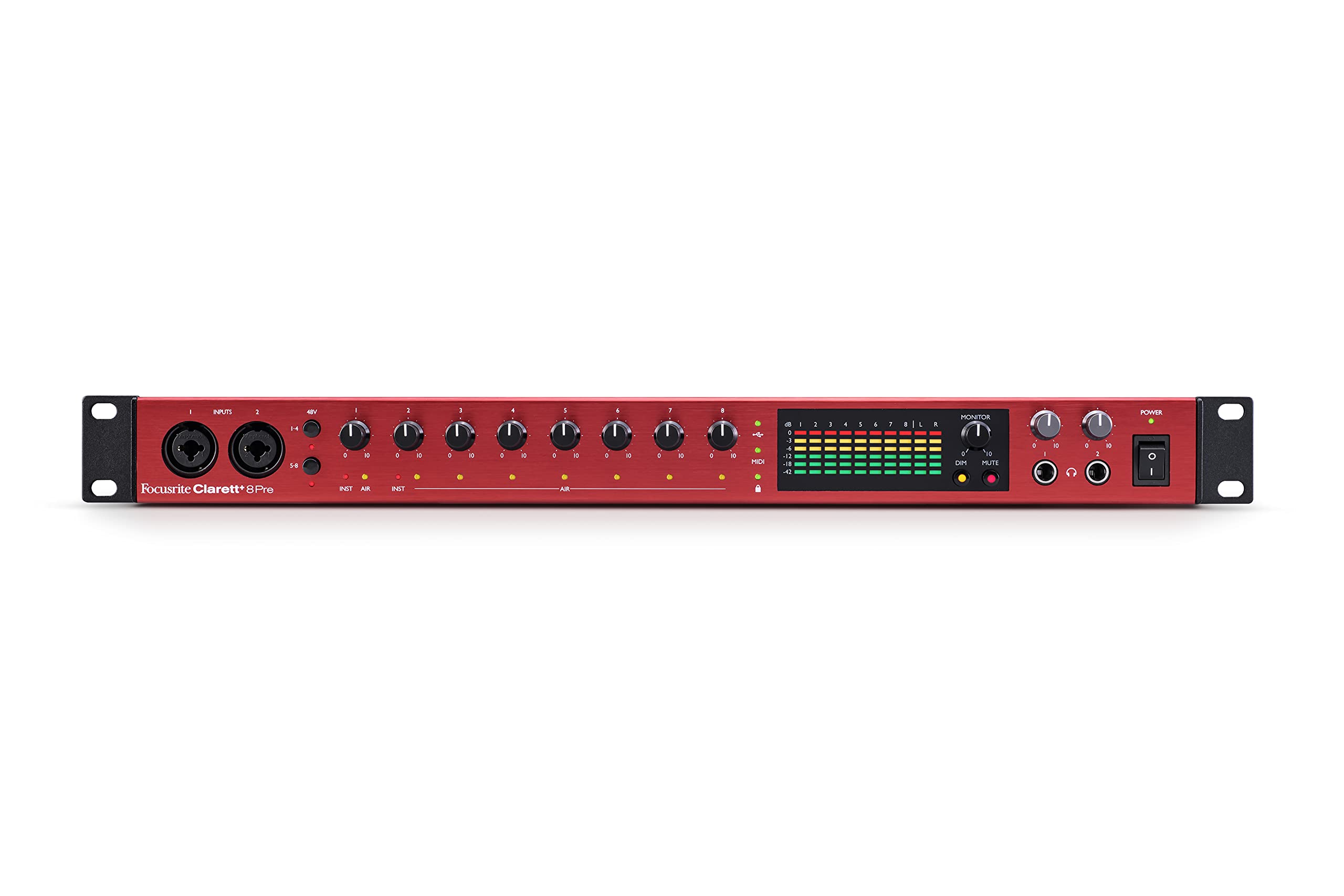 Focusrite Interfaccia audio USB Clarett+ 8Pre 18-in / 2...