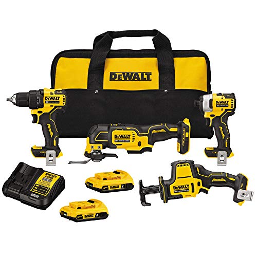 DEWALT DCK489D2 ATOMIC 20V MAX Kit combinato di 4 utens...