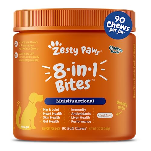 Zesty Paws Integratori multifunzionali per cani - Gluco...