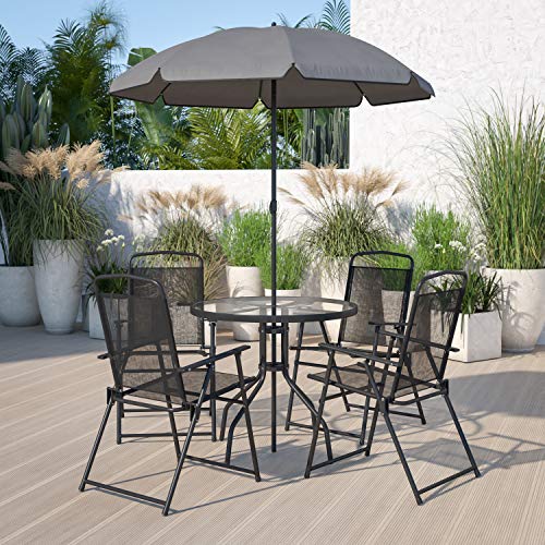 Flash Furniture Nantucket set da giardino da 6 pezzi co...