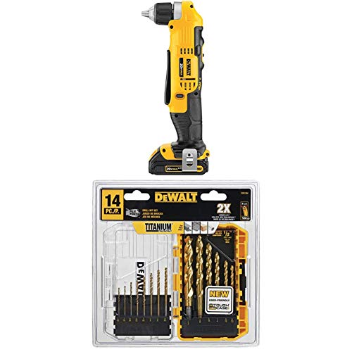 DEWALT Kit trapano/avvitatore a batteria ad angolo rett...