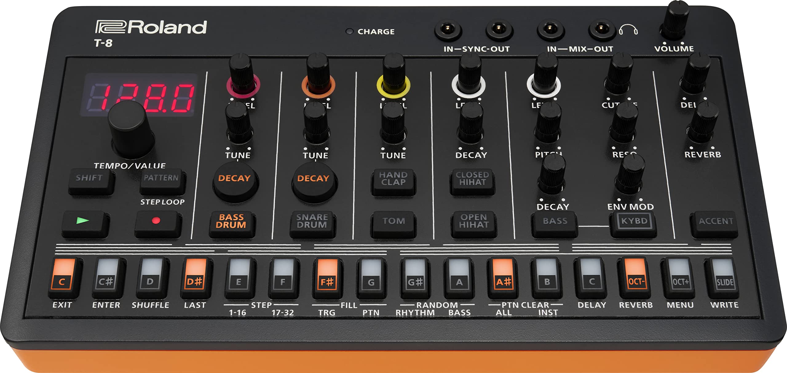 Roland  AIRA Compact T-8 Beat Suoni di bassi ultra-port...