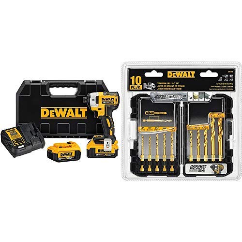 DEWALT DCF887M2 20V MAX XR Li-Ion 4.0 Ah Brushless 0.25...