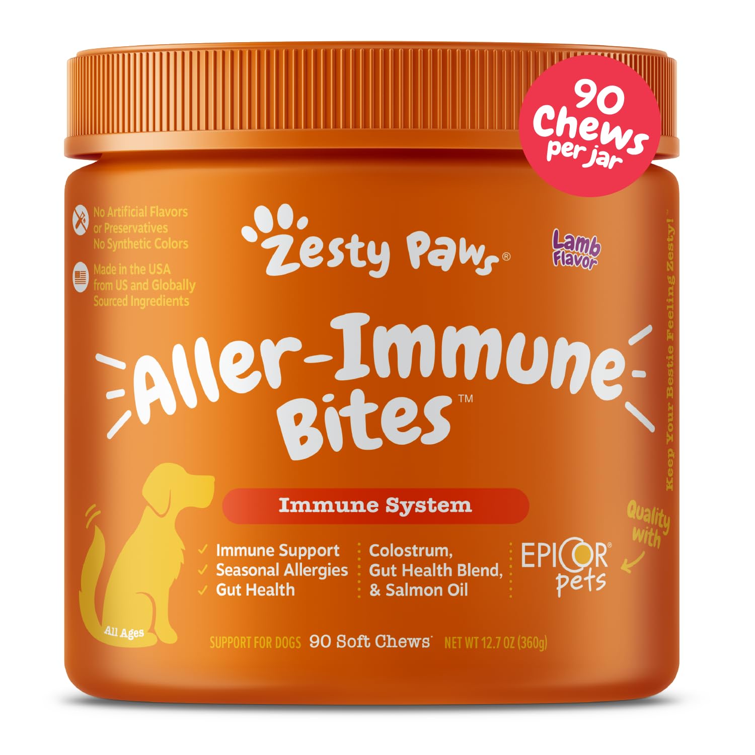 Zesty Paws Sollievo dalle allergie per cani - Integrato...