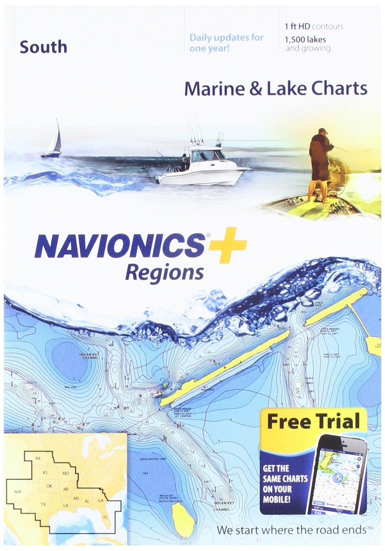 Navionics Regioni più carte marine e lacustri del sud s...