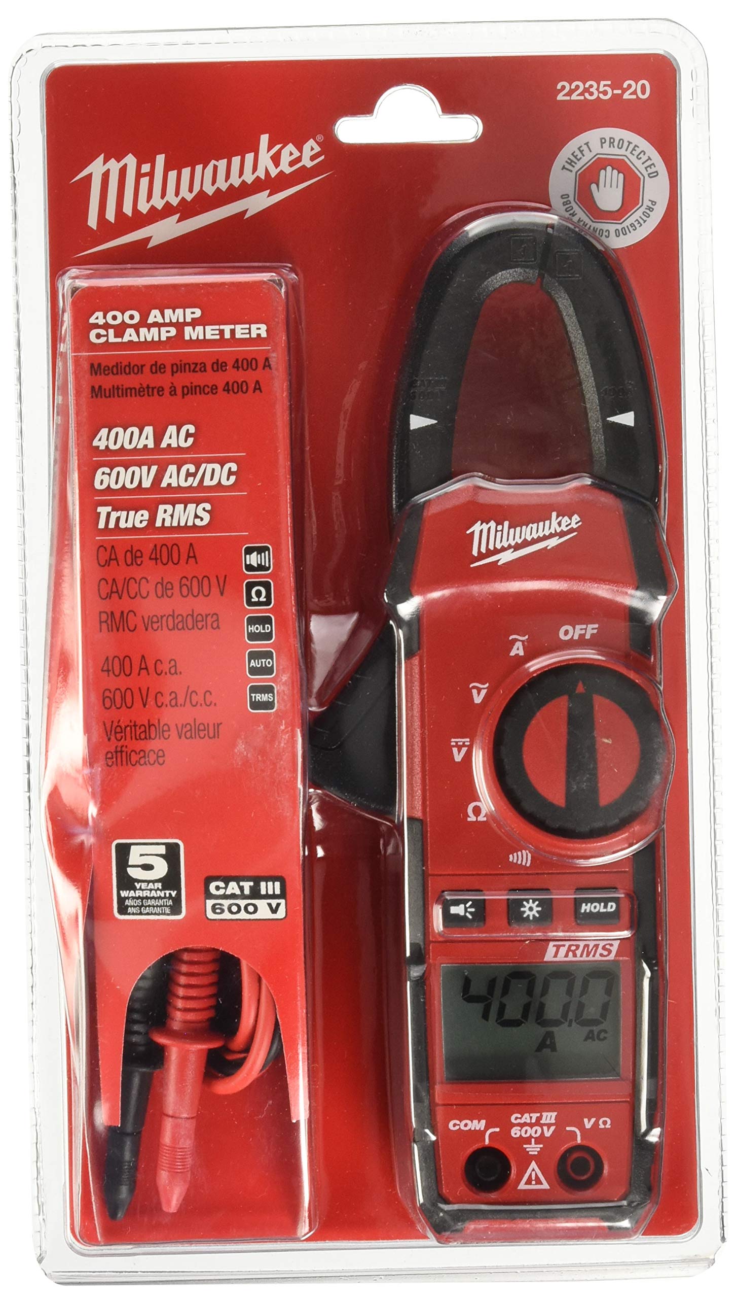 Milwaukee 2235-20 400 Ampere Pinza amperometrica