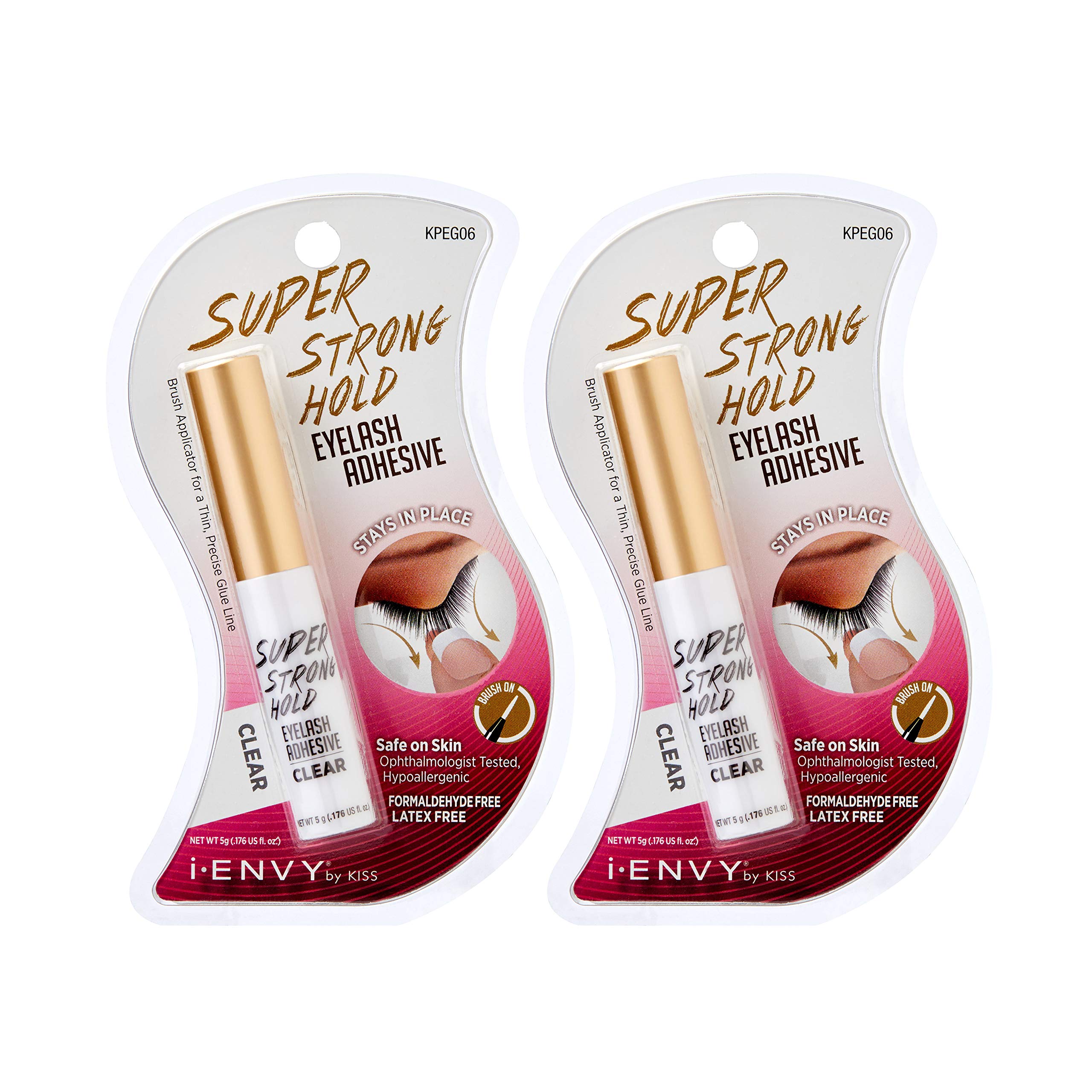 KISS i Envy Adesivo per ciglia Super Strong Hold Clear ...