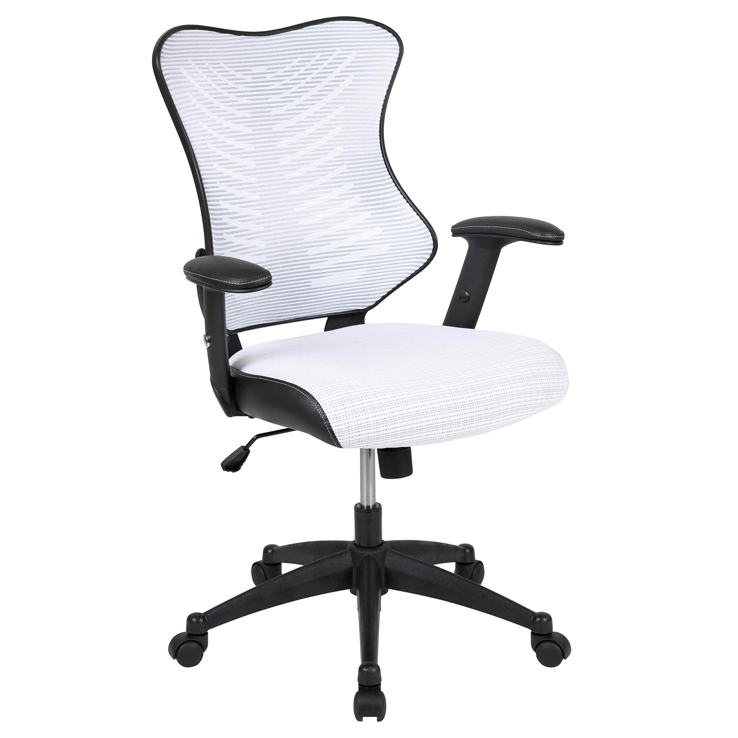 Flash Furniture Sedia da ufficio girevole ergonomica co...