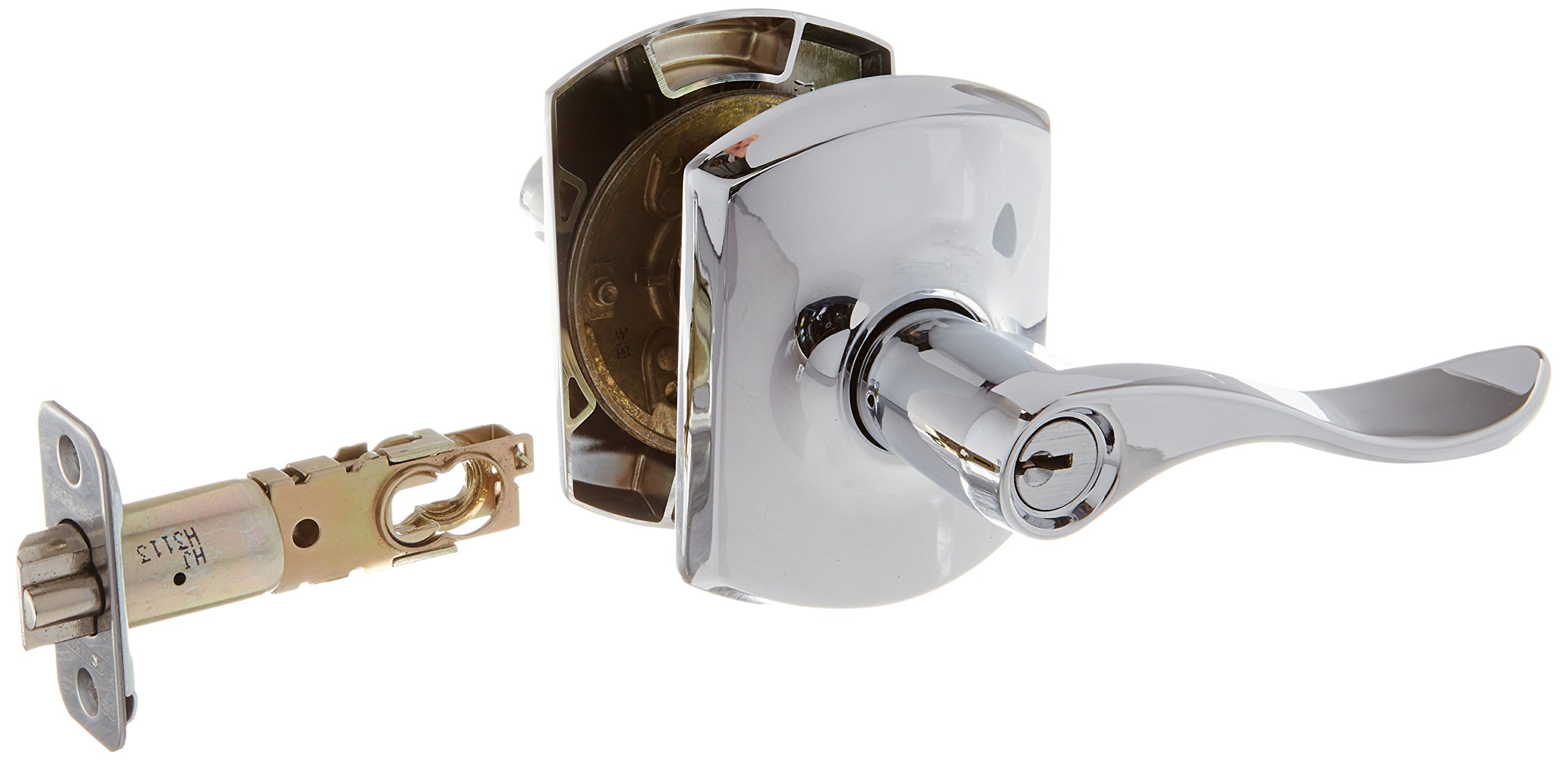 Schlage Lock Company F51AACC625GRW Serratura per porta d'ingresso Greenwich Deco Rose Cromo lucido