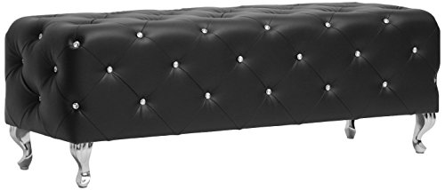 Baxton Studio Panca moderna Stella Crystal Tufted