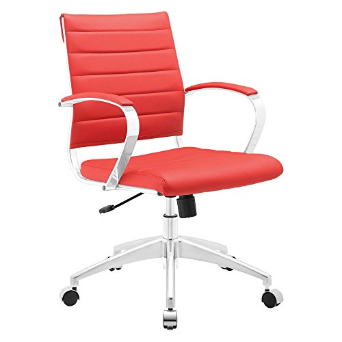 Modway Sedia da ufficio moderna Jive Mid Back in rosso