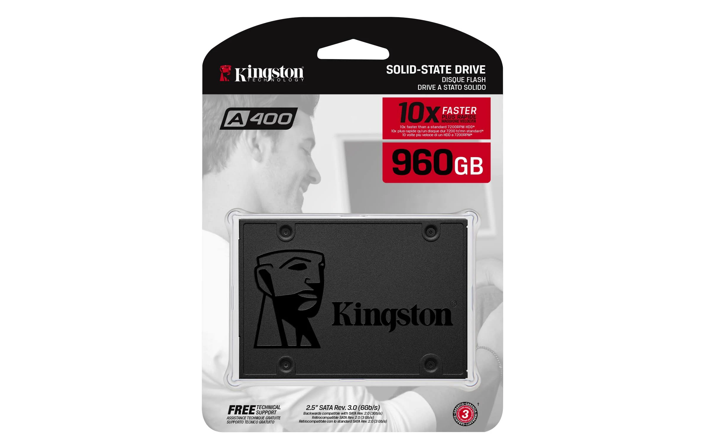 Kingston A400 SSD 120GB SATA 3 2.5â Unità a stato soli...