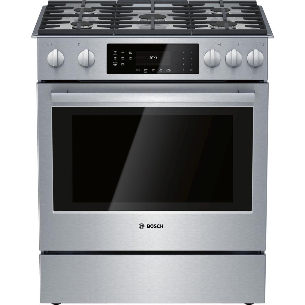 Bosch 800 30'' Cucina a gas naturale scorrevole in acci...